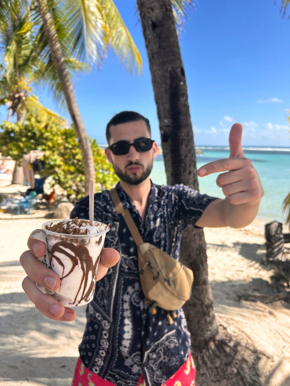 Client conquis sur la plage